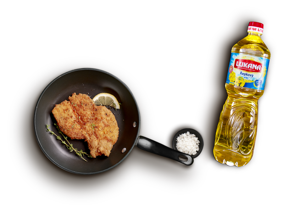 Smažený řízek na oleji Lukana