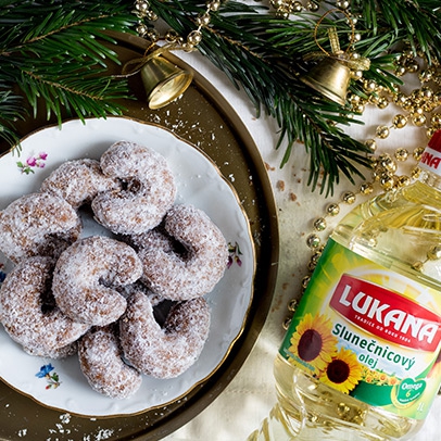 Celozrnné vanilkové rohlíčky