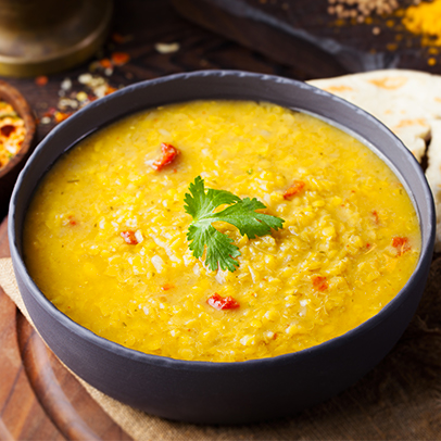 Čočková polévka v asijském duchu