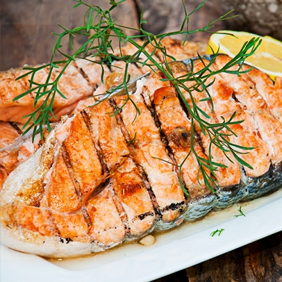 Losos na grilu v jogurtové marinádě