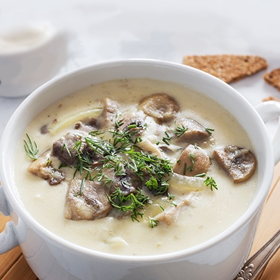 Houbová krémová polévka