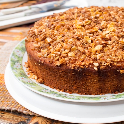 Hrnkový ořechový koláč