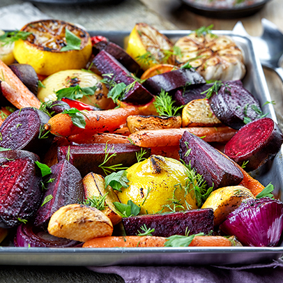 Pečená zelenina v medové marinádě