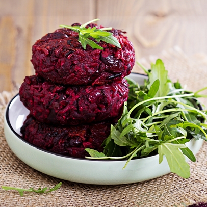 Řepový burger pro vegetariány