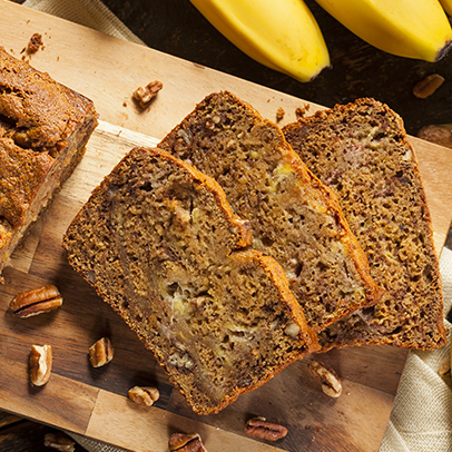 Tradiční americký banánový chlebíček