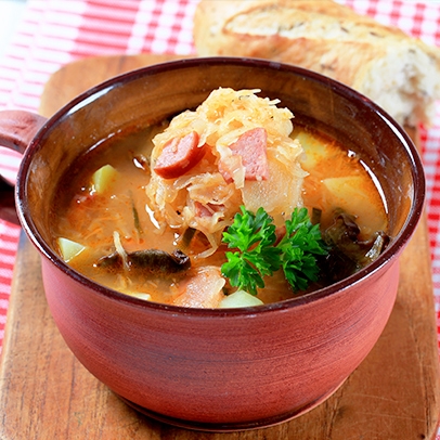 Zelňačka s klobásou